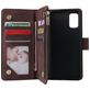 Mobigear Zipper Samsung Galaxy A41 Hoesje Bookcase Portemonnee - Bruin
