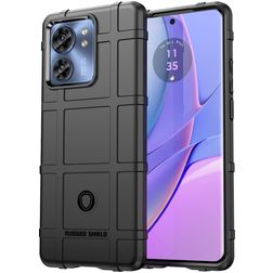 Mobigear Rugged Shield Motorola Edge 40 Hoesje Flexibel TPU Backcover Shockproof - Zwart