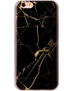 Mobigear Marble iPhone 6 Hoesje Flexibel TPU Backcover - Zwart