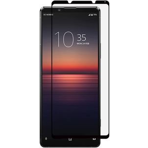 Mobigear Premium Sony Xperia 1 II Glazen Screenprotector - Case Friendly - Zwart