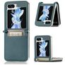 Mobigear Excellent Samsung Galaxy Z Flip 5 Hoesje Hardcase Backcover met Pasjeshouder - Groen