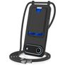 Mobigear Lanyard Card iPhone Air Siliconen Hoesje met koord en Pasjeshouder - Zwart