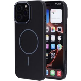 Mobiparts Slim Line iPhone 16 Pro Max MagSafe Hoesje Hardcase Backcover - Onyx Black