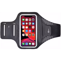 Mobigear Easy Fit Telefoonhouder Hardlopen Realme 7 Pro Sport Hoesje Neopreen Sportarmband - Zwart