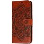 Mobigear Mandala Motorola Moto E6s (2020) Hoesje Bookcase Portemonnee - Bruin