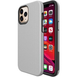 Mobigear Antislip iPhone 12 Pro Max Hoesje Hardcase Backcover Shockproof - Zilver