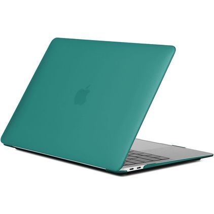 Mobigear Matte MacBook Air 13 Inch (2018-2020) Hoes Hardshell Laptopcover MacBook Case - Donkergroen - Model A1932 / A2179 / A2337