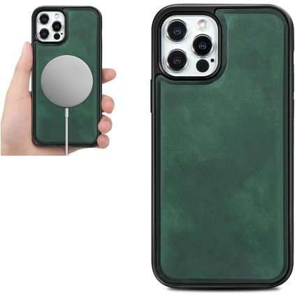 Mobigear Excellent iPhone 12 Pro Max MagSafe Hoesje Backcover - Groen
