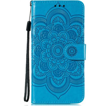 Mobigear Mandala Motorola Moto E6s (2020) Hoesje Bookcase Portemonnee - Blauw