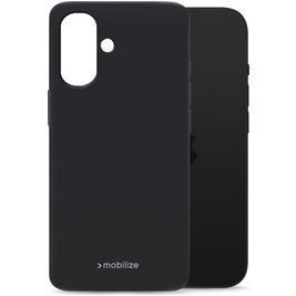 Mobilize Rubber Gelly iPhone 16 Hoesje Flexibel TPU Backcover - Zwart