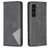 Mobigear Rhombus Slim Samsung Galaxy S25 Plus Hoesje Bookcase - Zwart