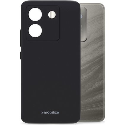 Mobilize Rubber Gelly POCO M7 Pro Hoesje Flexibel TPU Backcover - Zwart