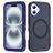 Mobigear Rugged Mag iPhone 16 MagSafe Hoesje Hardcase Backcover Shockproof - Marineblauw