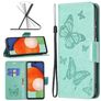 Mobigear Butterfly Samsung Galaxy A13 4G Hoesje Bookcase Portemonnee - Turquoise