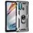 Mobigear Armor Ring Motorola Moto G60 Hoesje Hardcase Backcover Shockproof met Ringhouder - Zilver