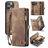 Caseme 008 iPhone 16 Pro Max Hoesje Uitneembare 2in1 Bookcase Portemonnee - Bruin