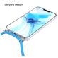 Mobigear Lanyard iPhone 12 Pro Max Flexibel TPU Hoesje met koord - Transparant / Grijs
