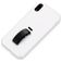 Mobigear Rubber Ring iPhone XS Max Hoesje Hardcase Backcover met Ringhouder - Wit