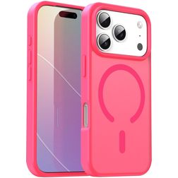 Mobigear Shockproof iPhone 17 Pro MagSafe Hoesje Hardcase Backcover - Rose Red