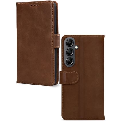 Mobilize Wallet Samsung Galaxy A14 Hoesje Echt Leer Bookcase Portemonnee - Bruin