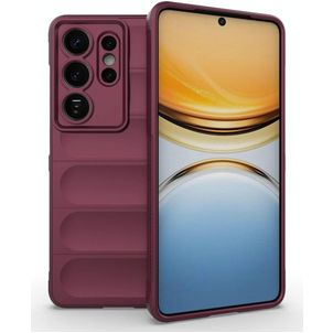 Mobigear Bumpy Samsung Galaxy S26 Ultra Hoesje Flexibel TPU Backcover - Wine Red