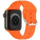 Mobigear Bumpy Siliconen Apple Watch Bandje Gespsluiting - 49/46/45/44 mm - Oranje
