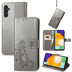 Mobigear Clover Samsung Galaxy A13 5G Hoesje Bookcase Portemonnee - Grijs