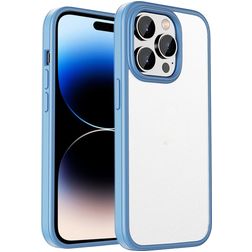 Mobigear Crystal iPhone 14 Pro Max Hoesje Hardcase Backcover Shockproof - Transparant / Blauw