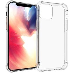 Mobigear Cushion Doorzichtig iPhone 12 Hoesje Flexibel TPU Backcover Shockproof - Transparant