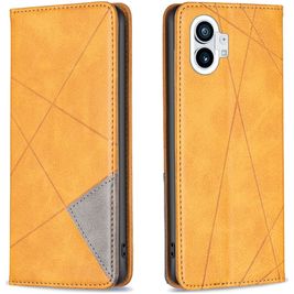 Mobigear Rhombus Slim Nothing Phone (1) Hoesje Bookcase - Cognac