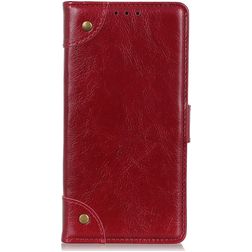 Mobigear Ranch Motorola Edge 20 Pro Hoesje Bookcase Portemonnee - Bordeaux Rood