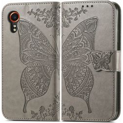 Mobigear Butterfly Samsung Galaxy Xcover 7 Hoesje Bookcase Portemonnee - Grijs