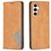 Mobigear Rhombus Slim Samsung Galaxy S24 FE Hoesje Bookcase - Cognac