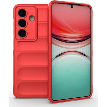 Mobigear Bumpy Samsung Galaxy S26 Hoesje Flexibel TPU Backcover - Rood