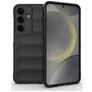 Mobigear Bumpy Samsung Galaxy S25 Hoesje Flexibel TPU Backcover - Zwart