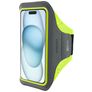 Mobiparts Comfort Fit Telefoonhouder Hardlopen iPhone 15 Sport Hoesje Neopreen Sportarmband - Neon Green