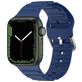 Mobigear Bumpy Siliconen Apple Watch Bandje Gespsluiting - 42/41/40/38 mm - Donkerblauw