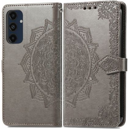 Mobigear Mandala Samsung Galaxy A16 Hoesje Bookcase Portemonnee - Grijs