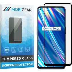 Mobigear Premium Realme 8 5G Glazen Screenprotector - Case Friendly - Zwart