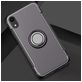 Mobigear Armor Ring iPhone XR Hoesje Hardcase Backcover Shockproof met Ringhouder - Grijs