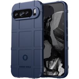 Mobigear Rugged Shield Google Pixel 9 Pro Hoesje Flexibel TPU Backcover Shockproof - Blauw