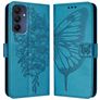Mobigear Butterfly Samsung Galaxy A16 Hoesje Bookcase Portemonnee - Blauw