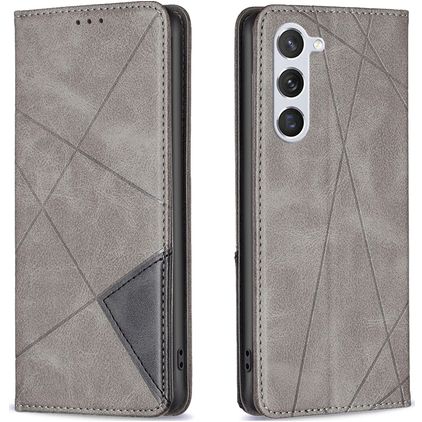 Mobigear Rhombus Slim Samsung Galaxy S24 Hoesje Bookcase - Grijs