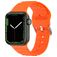 Mobigear Bumpy Siliconen Apple Watch Bandje Gespsluiting - 49/46/45/44 mm - Oranje