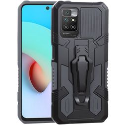 Mobigear Armor Stand Xiaomi Redmi 10 4G Hoesje Hardcase Backcover Shockproof met Standaard - Grijs