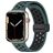Mobigear Sport Plus Mag Siliconen Apple Watch Bandje Magneetsluiting - 49/46/45/44 mm - Zwart / Groen