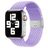 Mobigear Braided Nylon Apple Watch Bandje Klemsluiting - 42/41/40/38 mm - Paars / Lavendel