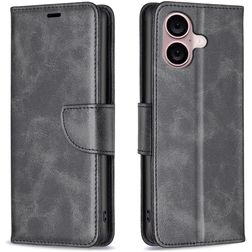 Mobigear Excellent iPhone 16 Plus Hoesje Bookcase Portemonnee - Zwart