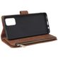 Mobigear Zipper Samsung Galaxy A71 Hoesje Bookcase Portemonnee - Bruin