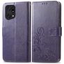 Mobigear Clover OPPO Find X5 Hoesje Bookcase Portemonnee - Paars